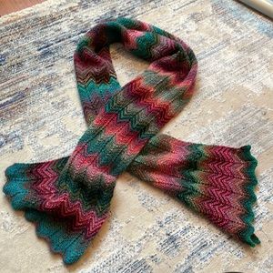 One of a kind Paris handmade Hand Woven vibrant Scarf